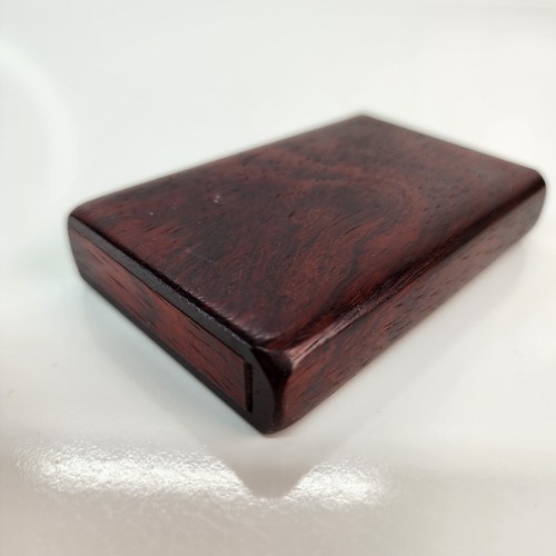 Vintage Dark Wood Cigarette Box Pop Up Top Handmade Pot Pill Stash Box 3.5"X2" - Picture 2 of 11
