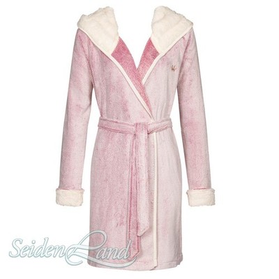 Plüsch Morgenmantel Robe Bicolor zart rosé oder mint von Triumph reduziert