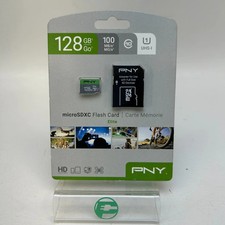 New PNY 128GB Elite microSDXC Card UHS-I 85MB/s P-SDUX128U185GW-GW-Micro SD