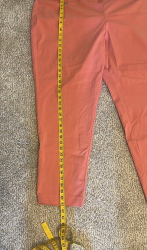 Alfani Women's Plus Tummy Control Curvy Fit Trouser Leg Pants Coral Size 24W - Picture 6 of 10