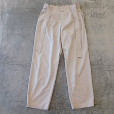 Athleta Skyline ll Pants Womens Size 10 Beige Ankle Belted Pleated Pockets 28x28