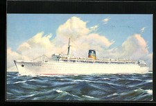 Passagierschiff Q.S.S. Arkadia, Greek Line, Ansichtskarte 