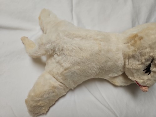 Rare Vintage 1960s Gund Creation Sani-foam Rubber Stuffed White Cat Plush - Picture 3 of 13