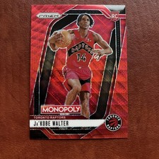 2024-25 Panini Prizm Monopoly Red Jakobe Walter Rookie #69 Toronto Raptors Card