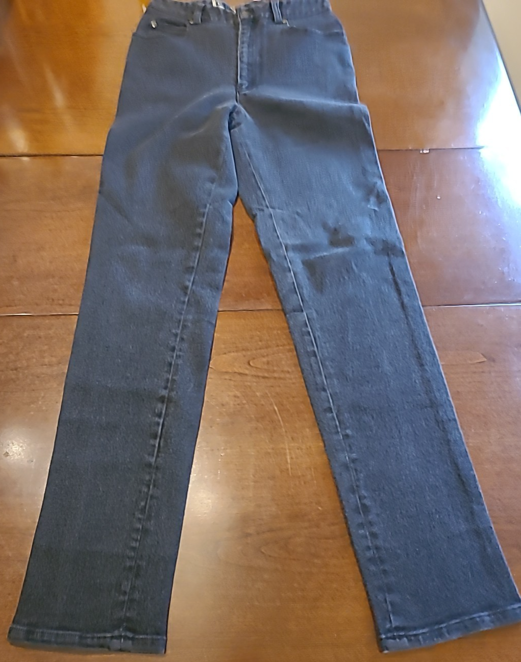 Vintage 90's DKNY Womens 5 Pockets Jeans Black Tapered Stretchy Cotton Size 8