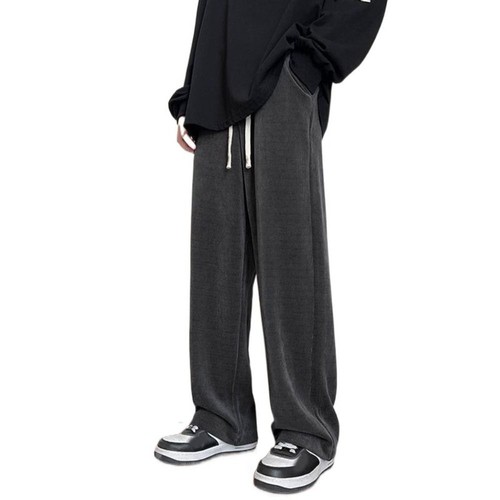 Wide Leg Men's Straight Trousers All-match Loose Pants Men Corduroy Pants Men - Picture 10 of 10