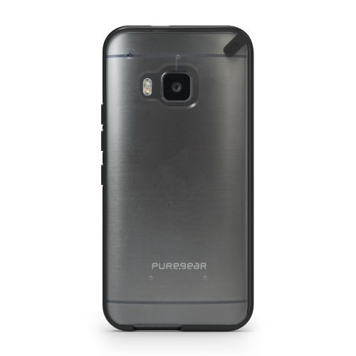 PureGear Slim Shell Protective Cell Phone Clear Durable Case Cover Black HTC One - Picture 1 of 4