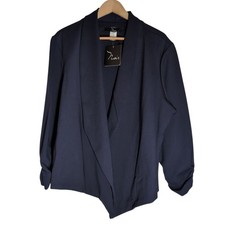 NWT Open Front Cardigan Womens 2X Lagenlook Made In USA Flowy Travel by Noir