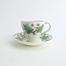 Napoleon Ivy by Wedgwood Queen's Ware Footed Demitasse Cup  Saucer