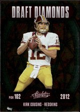 2025 Panini Absolute #DD-NCS Kirk Cousins Draft Diamonds