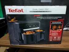 Image of Tefal Dual Easy Fry Air Fryer 8.3L Double Drawer EY901HGO NEW Open Box