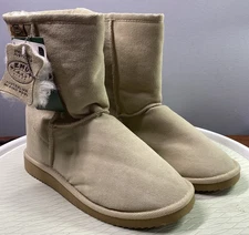 EMU RIDGE AUSTRALIA WOMENS MERINO WOOL SUEDE PULL-ON WINTER BOOTS SZ. 8, NWB
