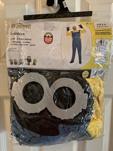 Illumination Minions The Rise Of Guru Adult Plus XXL 48-52 Minion Costume New - Foto 2 di 4