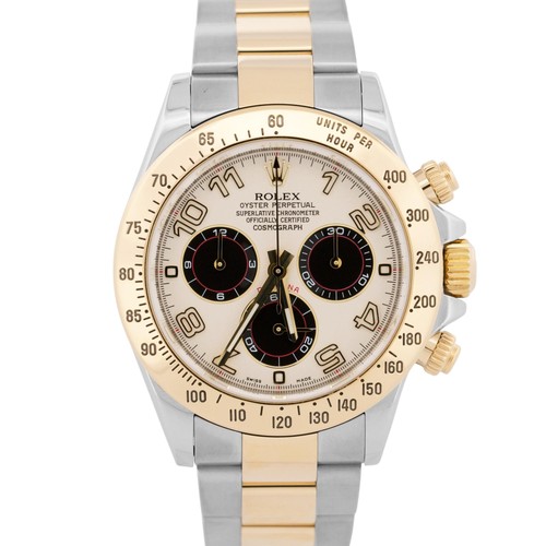 2011 PAPERS Rolex Daytona Cosmograph PANDA Ivory 18K Gold Stee...