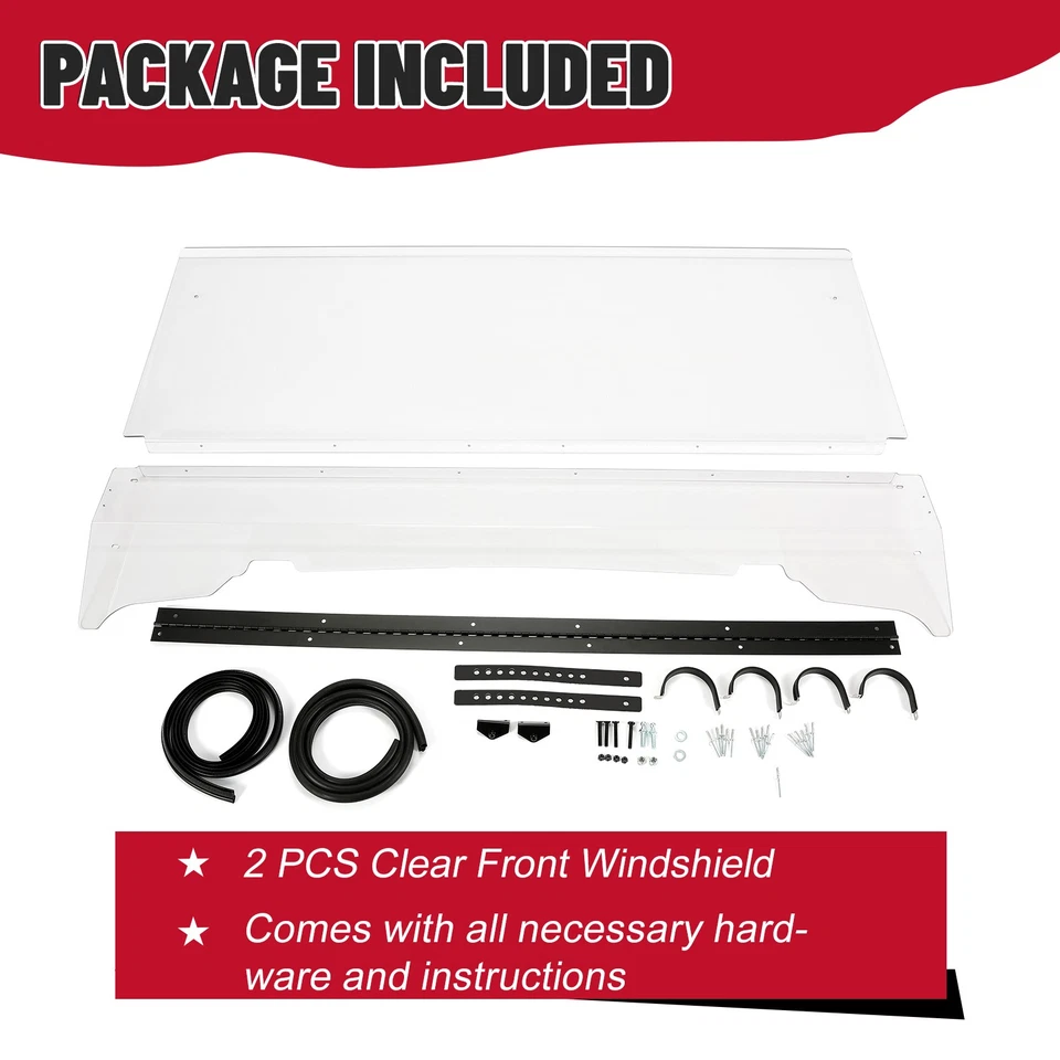 HECASA Full Folding Windshield For Polaris 2006-2008 Ranger 500 4X4 ,700 XP 4X4 Foto 3 de 4