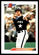 Craig Biggio 1992 Bowman #484 Houston Astros MLB READ FREE SHIPPING AutographDen
