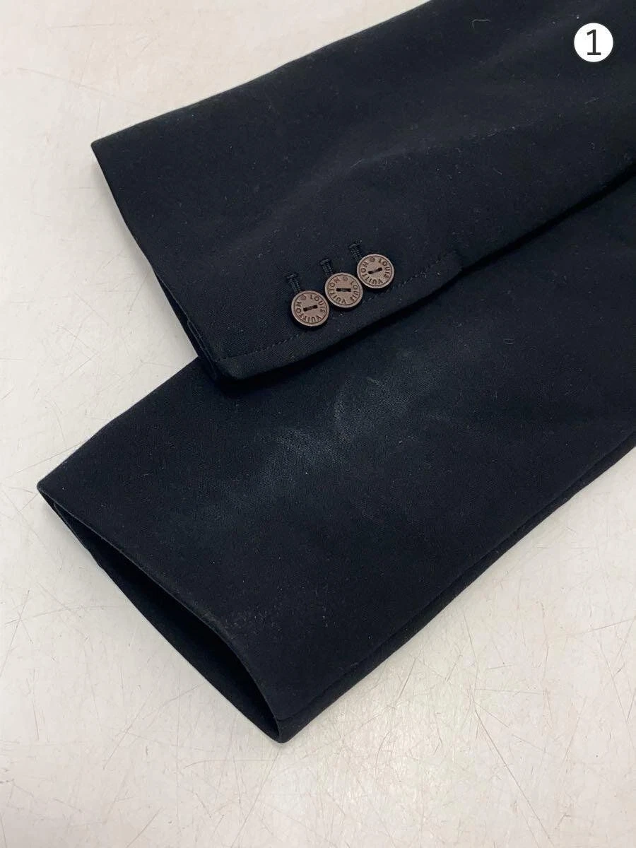 LOUIS VUITTON（LV） Giacca sartoriale LOUIS VUITTON 46 cotone nero tinta unita H9J45EJUJ usata