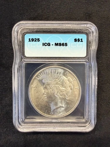 1925 Peace Dollar MS 65
