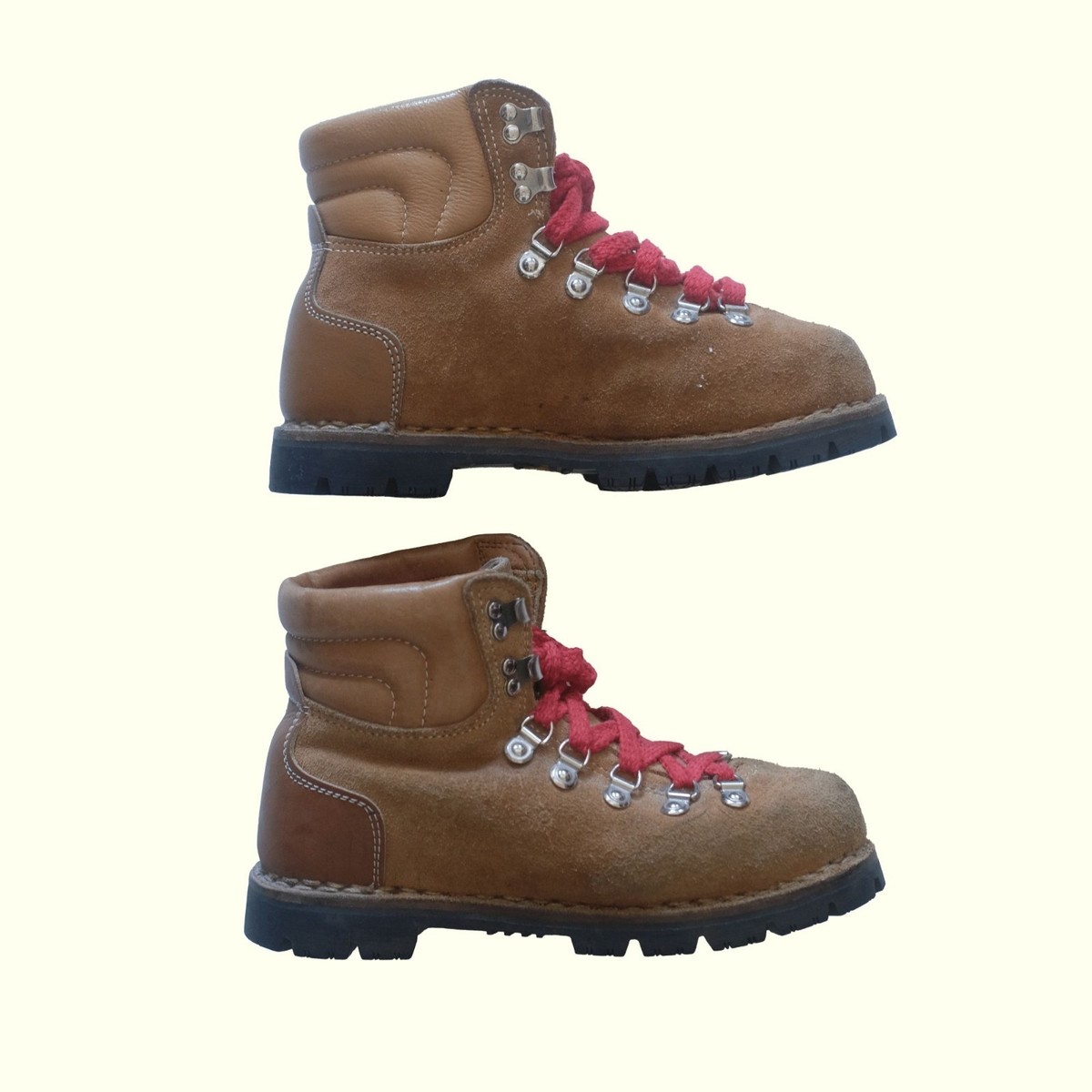 COLORADO VTG 80s ITALIAN MADE HIKING MOUNTAINEERING LEATHER KINNEY