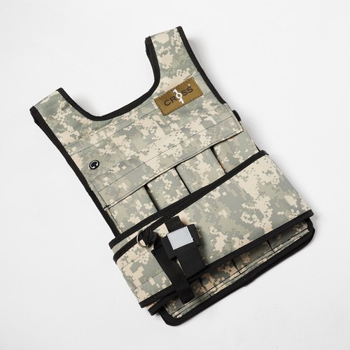 Adjustable Weighted Vest Camouflage Workout Weight Vest Training Fitness, 20 lb. - Picture 2 of 2