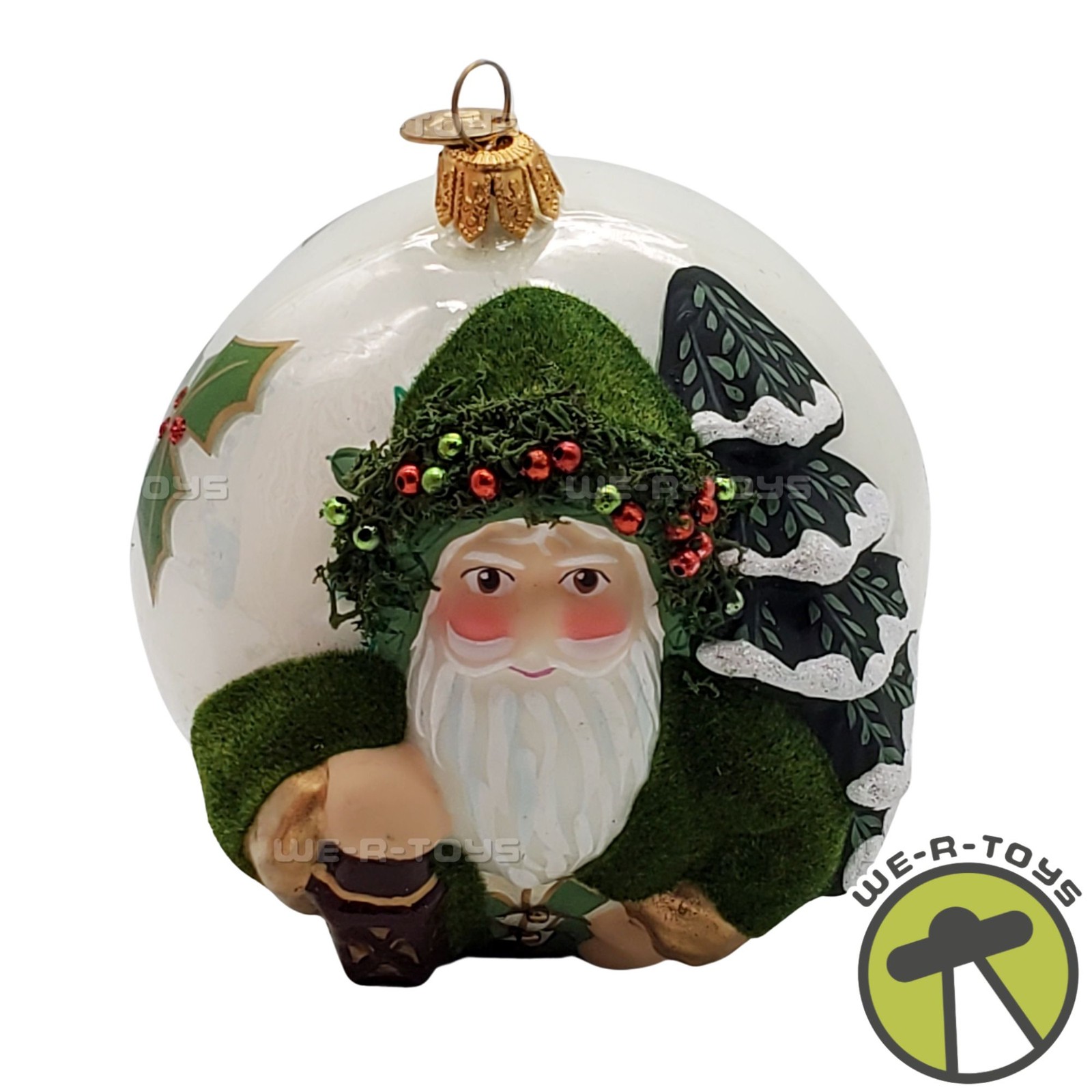 Hallmark Keepsake Evergreen Father Christmas Spherical Ornament Set NEW