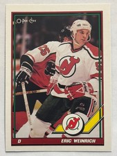 1991-92 O-Pee-Chee #92 Eric Weinrich New Jersey Devils