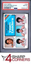 1975 TOPPS #284 GEORGE GERVIN SPURS HOF PSA 8