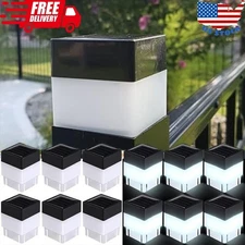 Solar LED Fence Post Cap Light 2x2 Inch (5x5cm) - for Wrought Iron, Aluminum ...