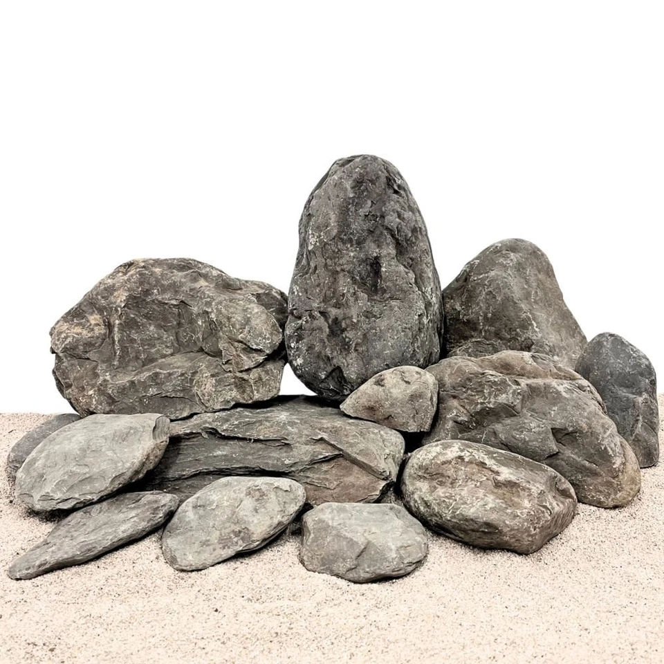 AquaOne Aquarium Naturstein Donnerkeil -Dark Blue Sky Rock 10 kg Mix Größe M-L