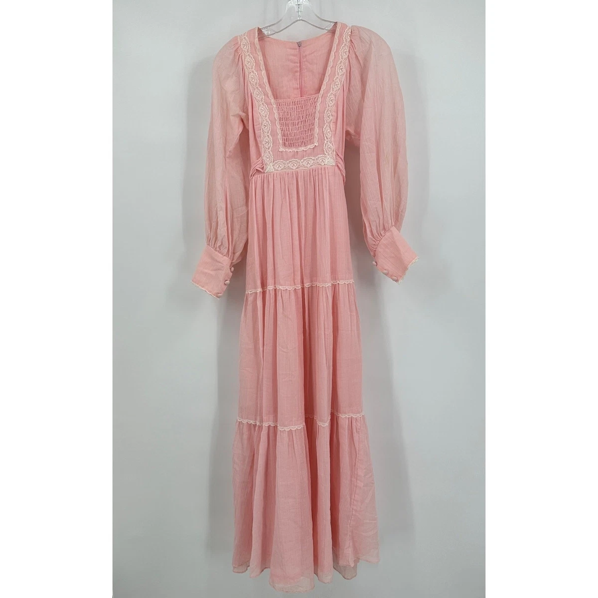 chinese dress ladies Opal Pink Long Sleeve Maxi Dress - US 4