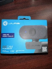 JLAB Go Cam (1080 HD) Wired USB-A Clip-On Webcam for PC/MAC/Chromebook - Black