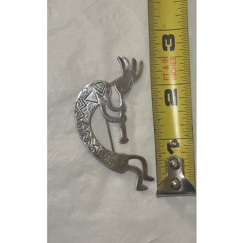 Vintage Navajo Kokopelli - Sterling Silver Southwestern Brooch - Picture 7 of 10