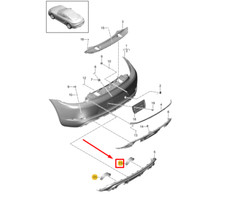PORSCHE 718 CAYMAN 982 Right Exhaust Tail Pipe Trim 982807834AOK1 NEW GENUINE
