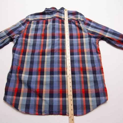 Perry Ellis Vestito Camicia Uomo XXL Casual Multicolore Plaid Bottoni Avvolgibile Manica - Foto 7 di 12