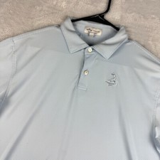 Peter Millar Polo Mens XL Pinehurst Summer Comfort Shirt Blue Golf