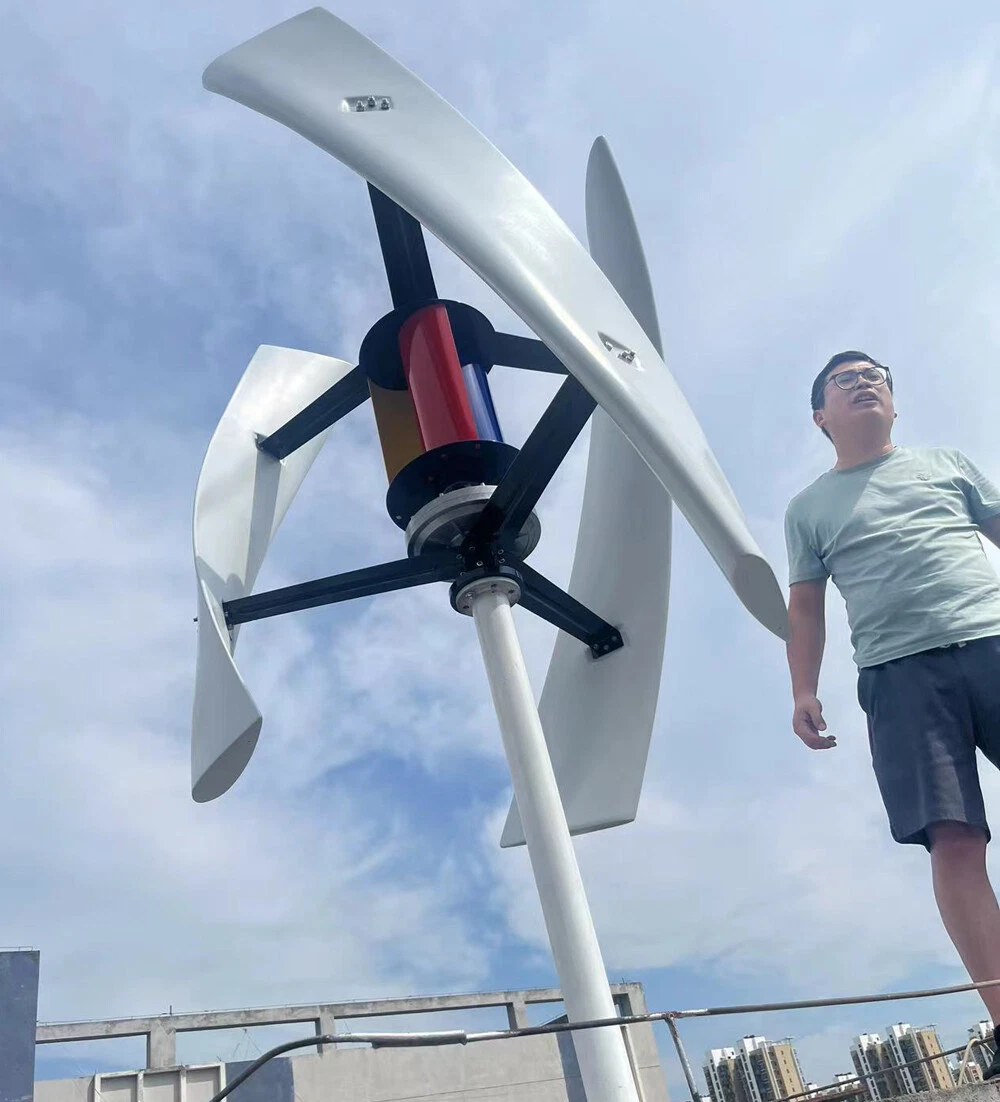 2000W Vertical Axis Wind Turbine Helix Maglev 48V 220V Windmill