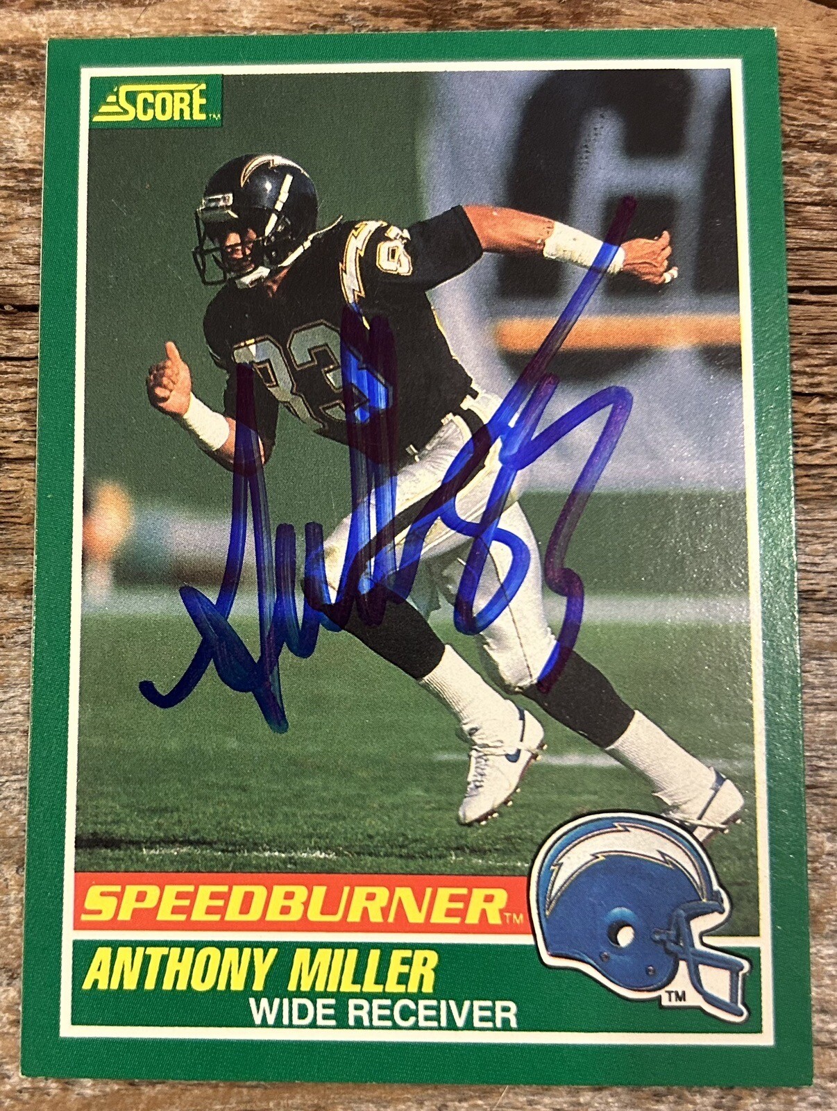 1989 Anthony Miller Score Speed Burner Hand Signed Autograph Auto Card Chargers