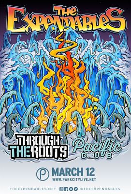 THE EXPENDABLES 2018 SALT LAKE CONCERT TOUR POSTER - Reggae / Punk / Surf Rock
