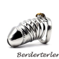 Stainless Steel Metal Male Chastity Belt Cage Device Restraint Lock Ring