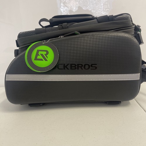 ROCKBROS Bike Rack Bag Carbon Leather Waterproof - Picture 2 of 7