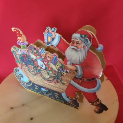 Vintage Animated Santa Claus and His Sleigh Music Box | eBay