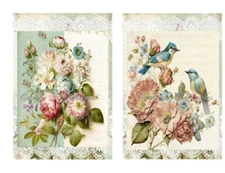 Cottage Garden Florals A Designer MULTI-SIZE SET Cotton Fabric Quilt Blocks