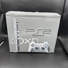 Sony PlayStation 2 PS2 Slim Satin Silver SCPH-79001 Box Only