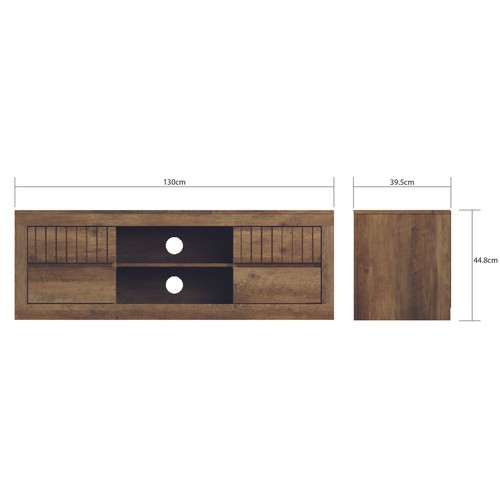 Cartmel TV Unit Knotty Oak - Picture 6 of 6