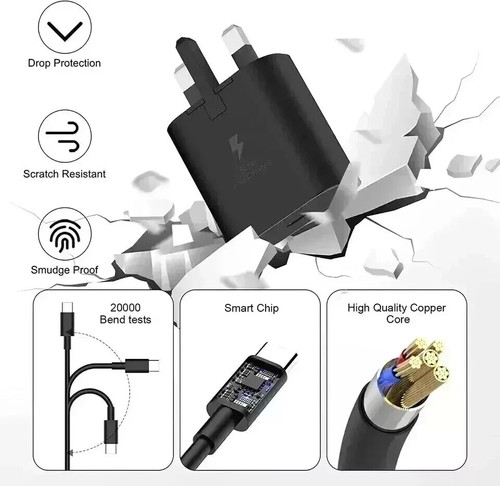 GENUINE 35w super fast charger Adapter plug & Cable For Samsung Galaxy S25 S24+ - 第 7/14 張圖片