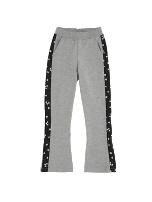 Monnalisa pants teens sweatpants gray with floral stripes, size 146, 158 -50% New