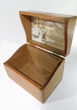 Restored Vintage Early 1900s Solid Oak Gold Medal Flour Receipe Box