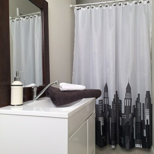 DESIGNER SHOWER CURTAINS - machine wash - damask, leopard, zebra, lattice - Picture 11 of 16