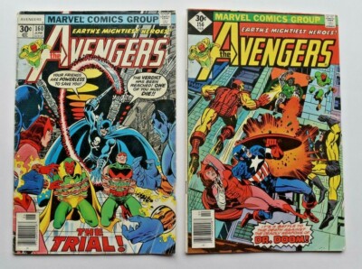 Marvel Comics 1977-1980 Avengers #'s 156 160 182 198 ~ 4 Book Lot