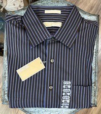 Auth Men s MK MICHAEL KORS 100 Cotton Casual Dress Shirt Sz XL 17 1/2-36/37